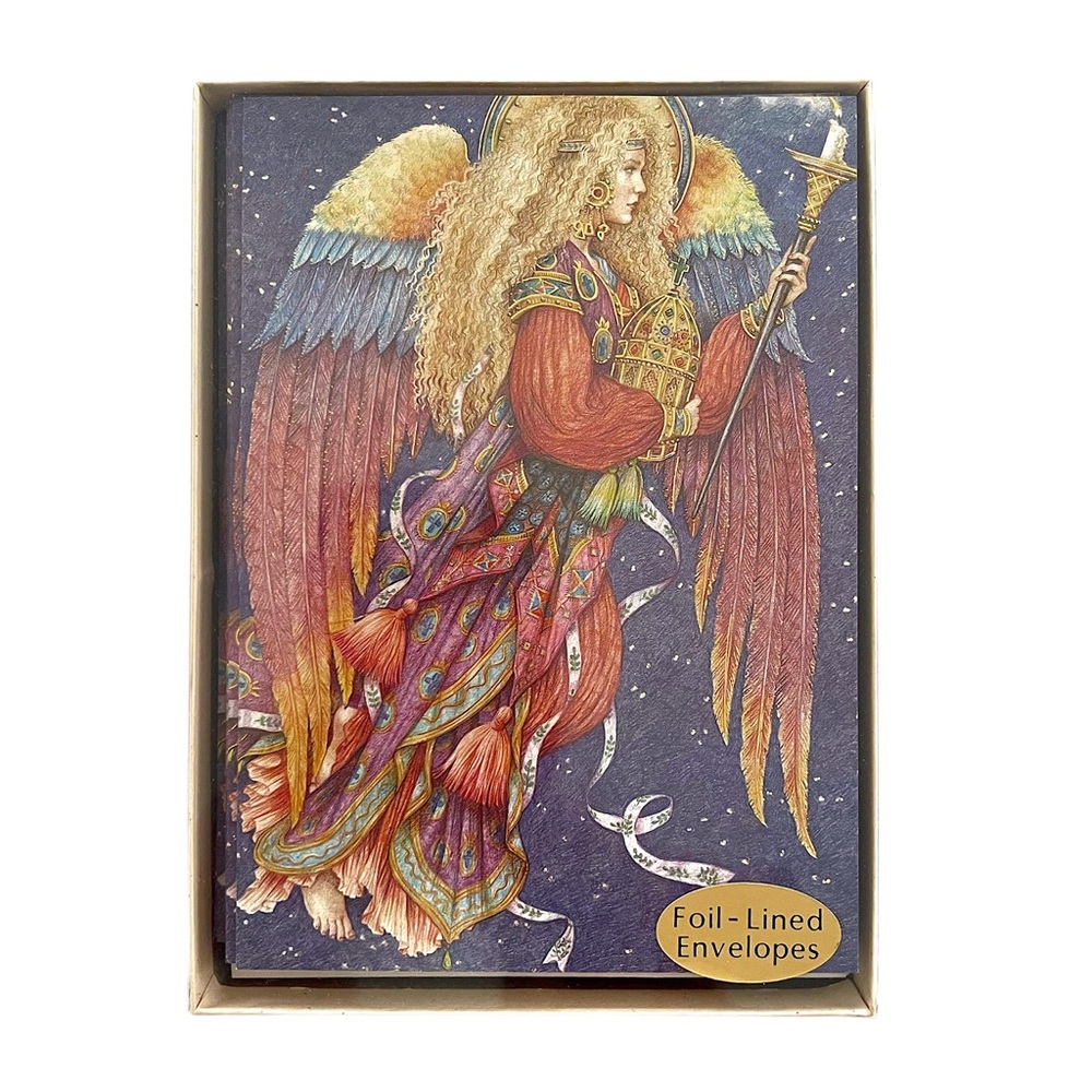 Vintage Sunrise Recycled Greeting Cards Holiday Angel by Anne Yvonne Gilbert